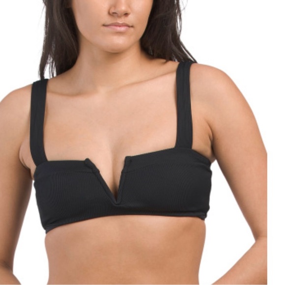 NWT! L*Space Lee Lee Black Bikini Top - Picture 4 of 8